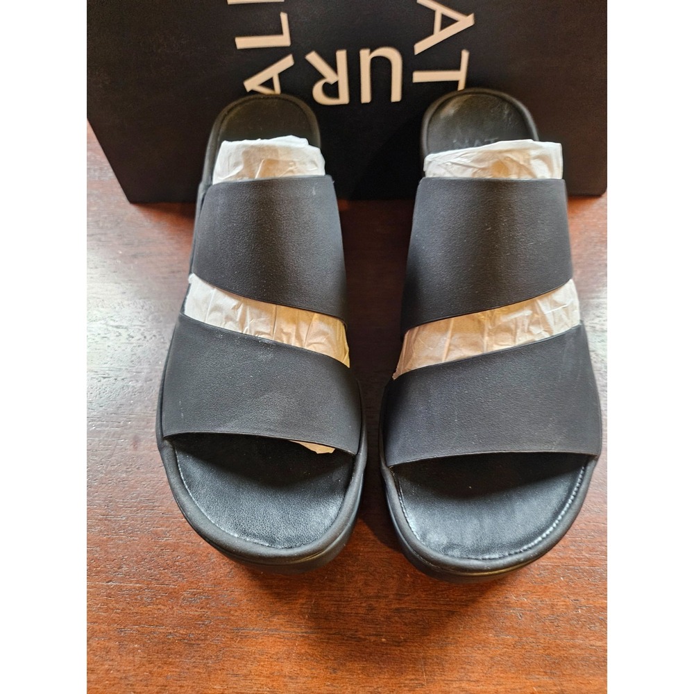 Naturalizer Womens Genn-Rally Black Slide Sandals 5 M New - Picture 4 of 9